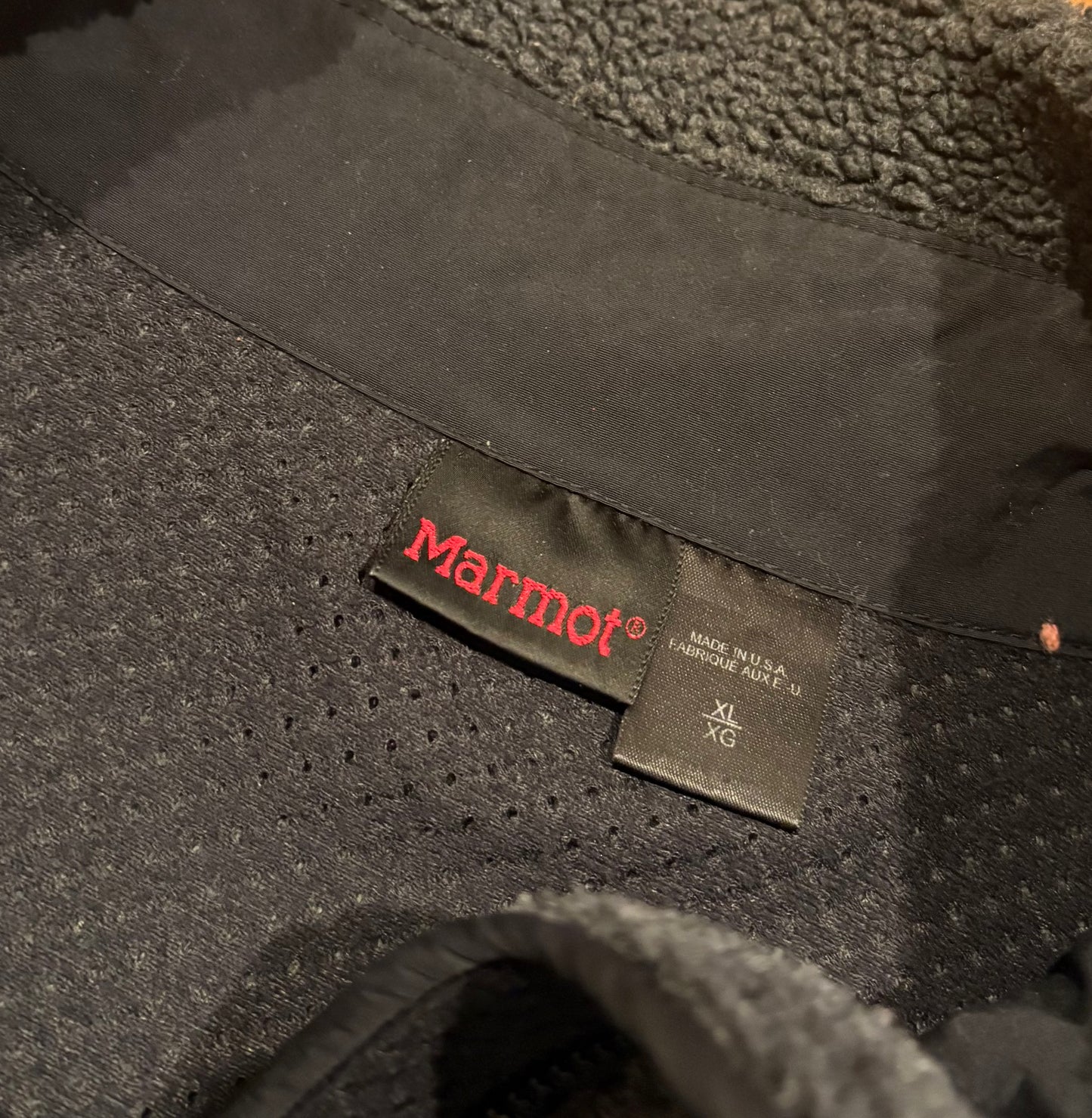 Marmot High-Pile Fleece Zip Jacket – Black (XL)