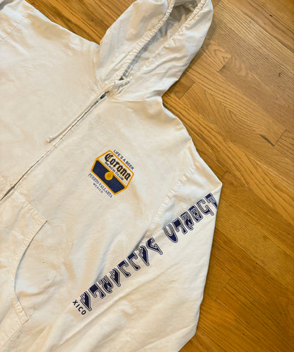 Vintage Corona Beach Club Zip Hoodie – Size L (Puerto Vallarta, Mexico)