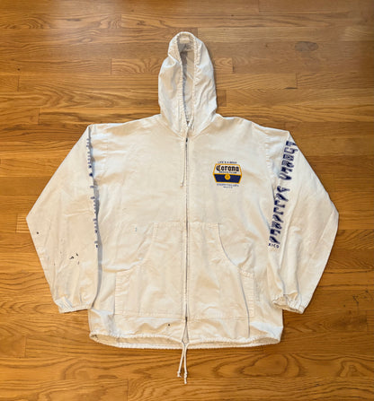 Vintage Corona Beach Club Zip Hoodie – Size L (Puerto Vallarta, Mexico)
